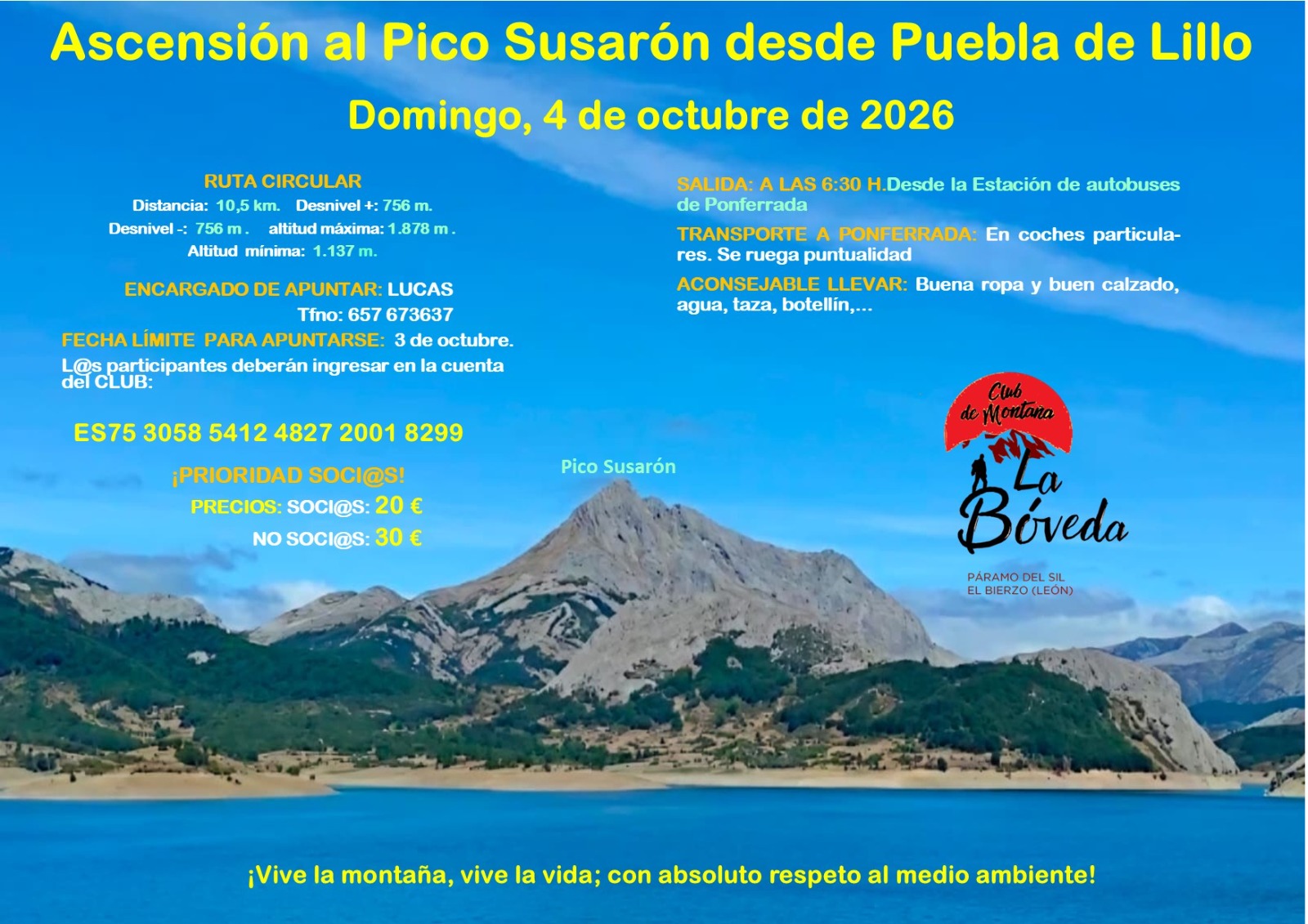 Ruta 14/2026. Pico Susarón desde Puebla de Lillo.